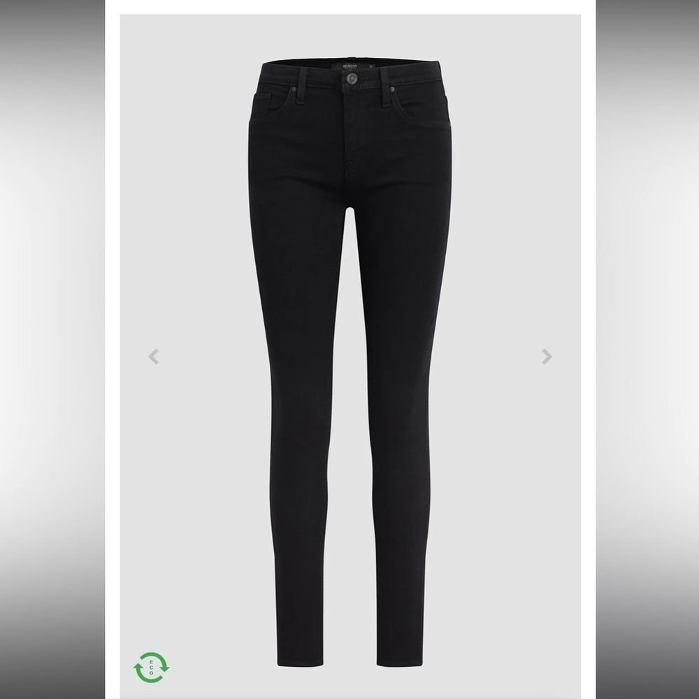 Hudson Jeans Nico Mid-Rise Super Skinny Jean, Black, Size 25